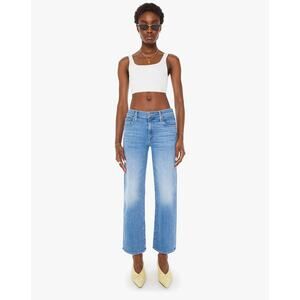 Mother Jeans Stretchy Denim The Mid Rise Rambler Zip Ankle Out Of The Blue Sz 29